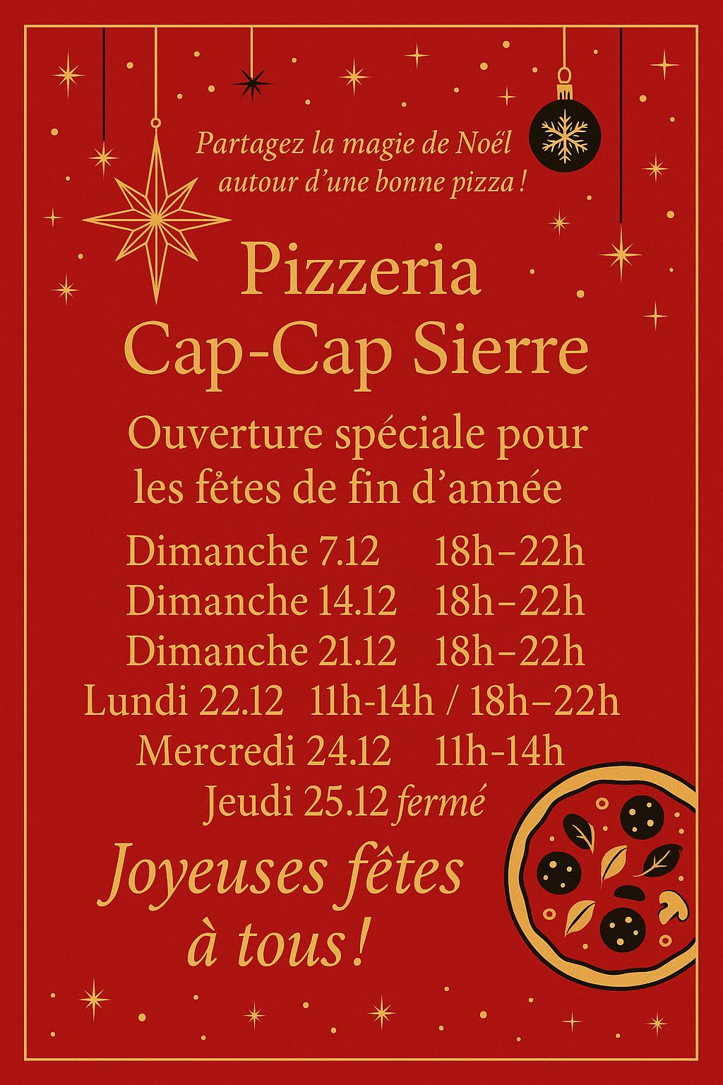 horaires sierre noel25